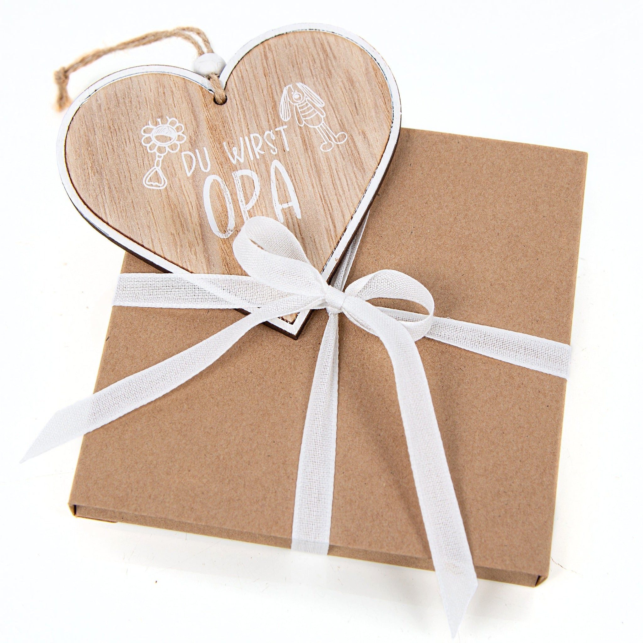 Logbuch-Verlag Dekofigur Du wirst Opa Geschenk Schwangerschaft Holzherz Bab günstig online kaufen