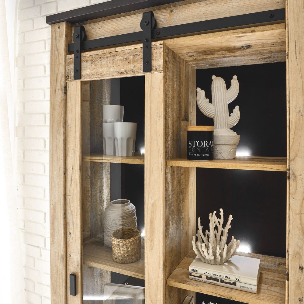Lomadox Vitrine SHELTON-61 Old Style hell günstig online kaufen