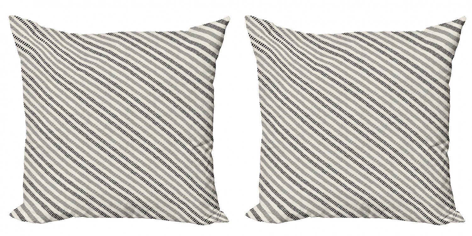 Kissenbezüge Modern Accent Doppelseitiger Digitaldruck, Abakuhaus (2 Stück), Geometrisch Diagonal Linie Zusammensetzung