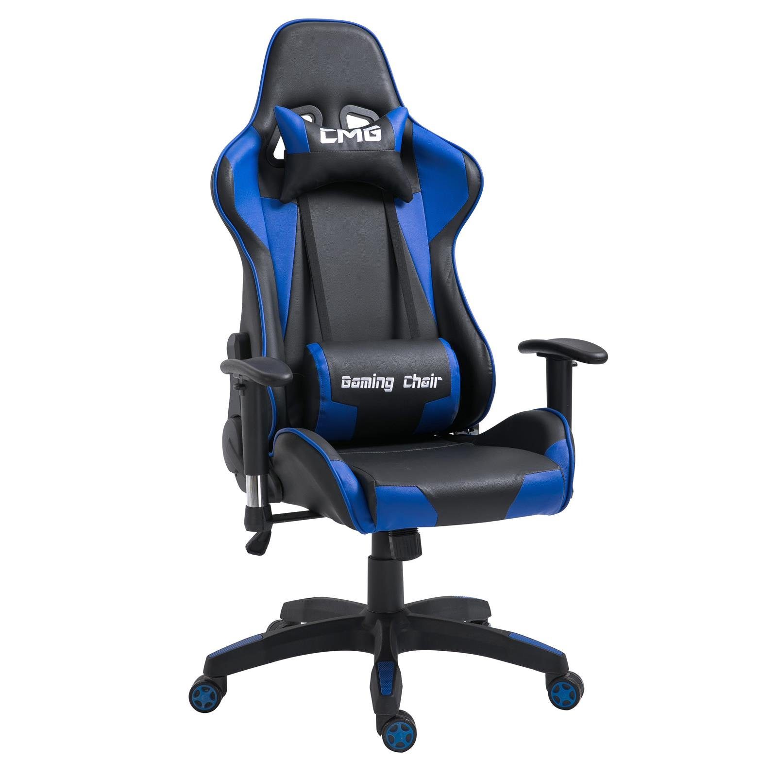 CARO-Möbel Gaming Chair GAMING, Bürostuhl GAMING Chefsessel Schreibtischstuhl Drehstuhl Racer schwarz/blau