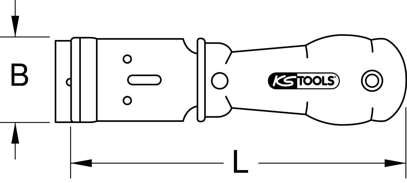 KS Tools Universalschaber Plakettenschaber, 38mm