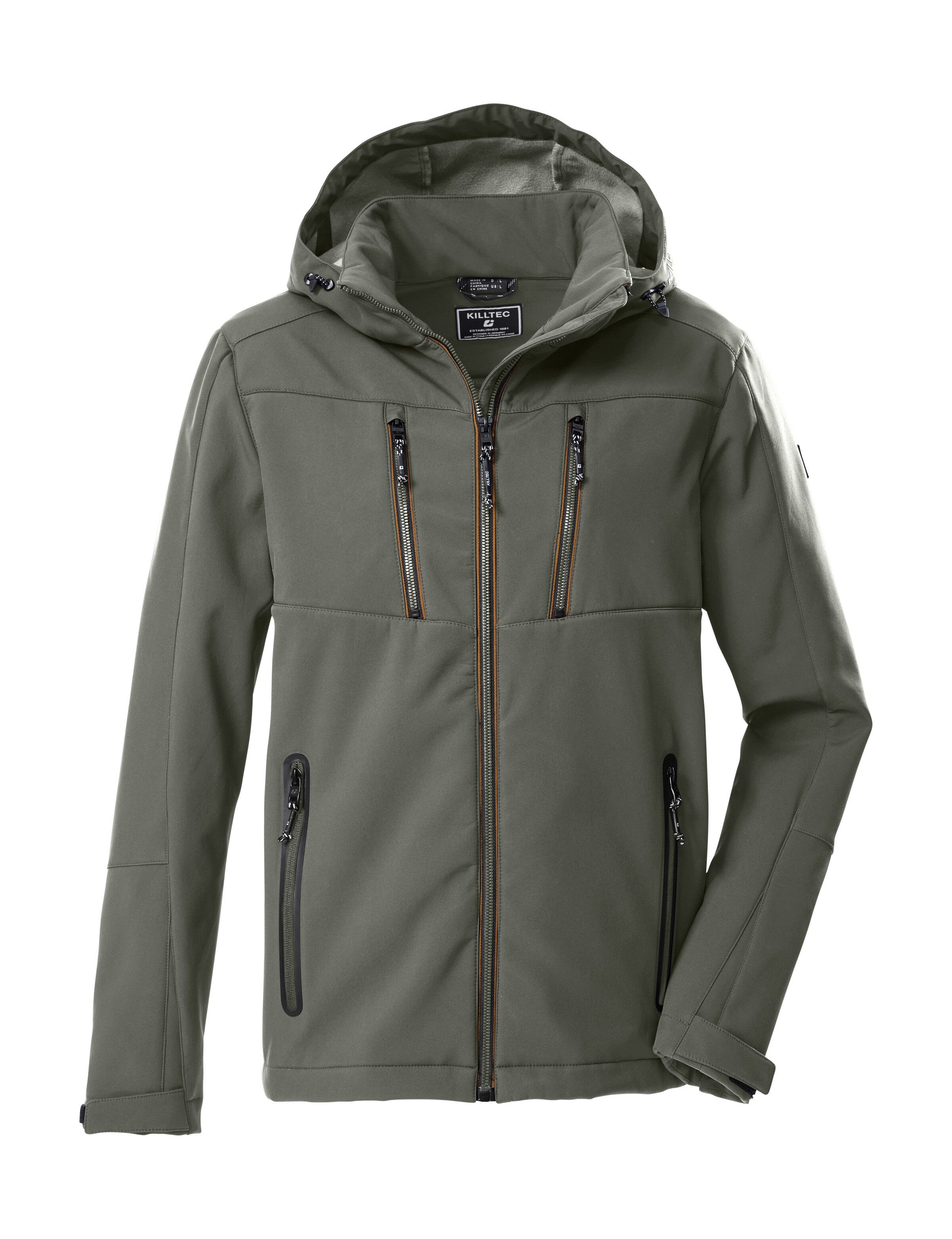 Killtec Softshelljacke KOW 79 MN SFTSHLL JCKT Wasser- und windabweisende Softshelljacke, abnehmbare Kapuze