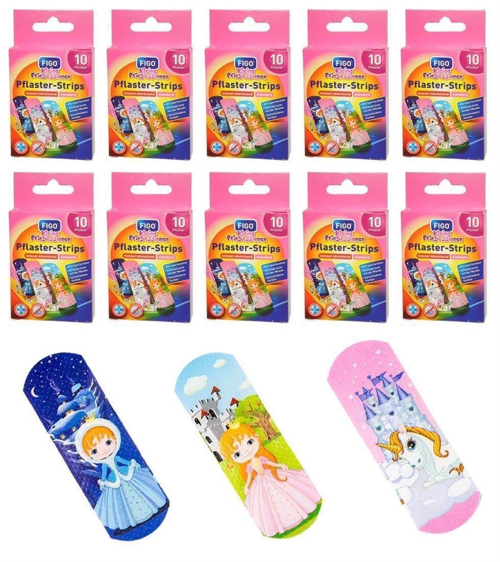 varivendo Wundpflaster Kinderpflaster Strips 100 Stück Prinzessin Motiv (Set, 100 St., Kinderpflaster), Pflasterbriefchen Heftpflaster Wundpflaster Pflaster