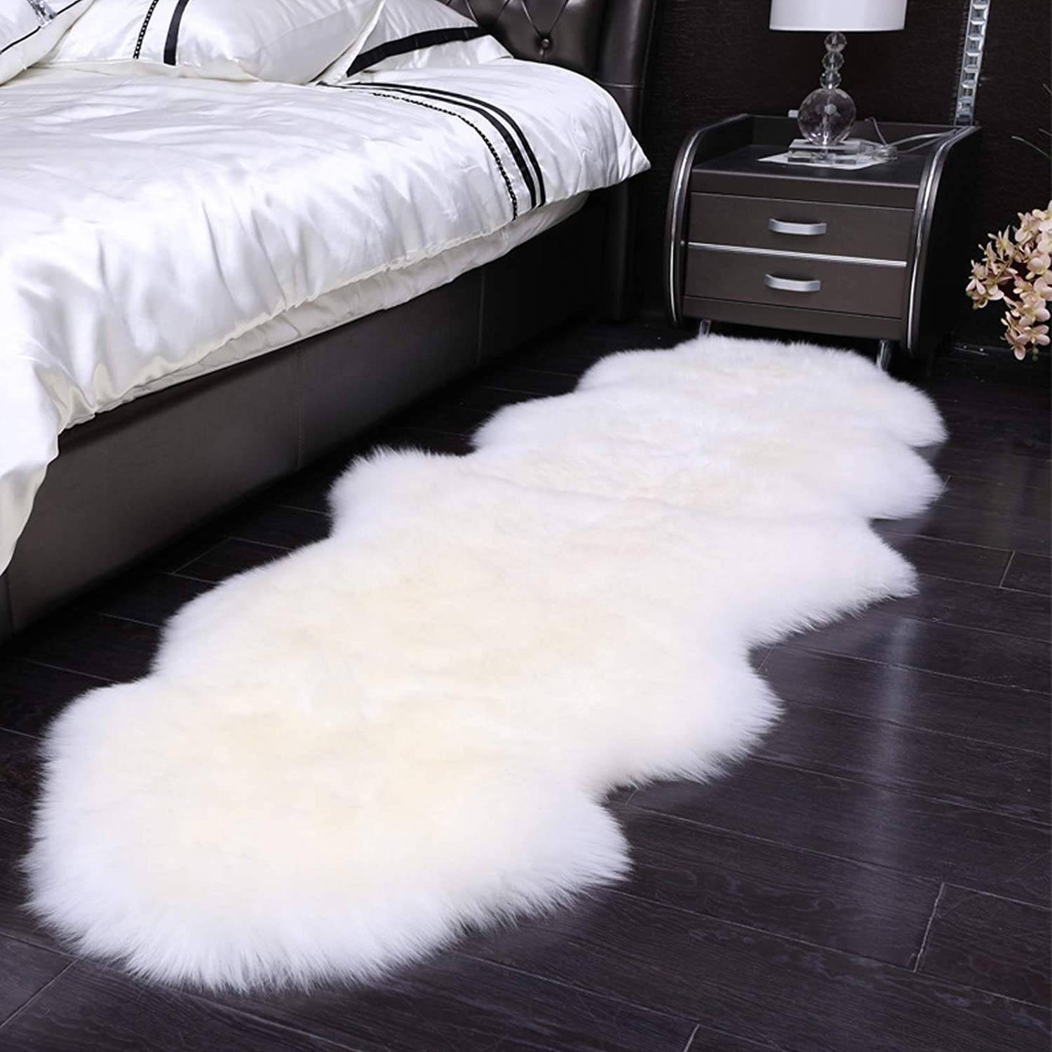 Woltu Teppich, Faux Lammfell Schaffell, Sofa Matte Bettvorleger, 60x180 cm günstig online kaufen