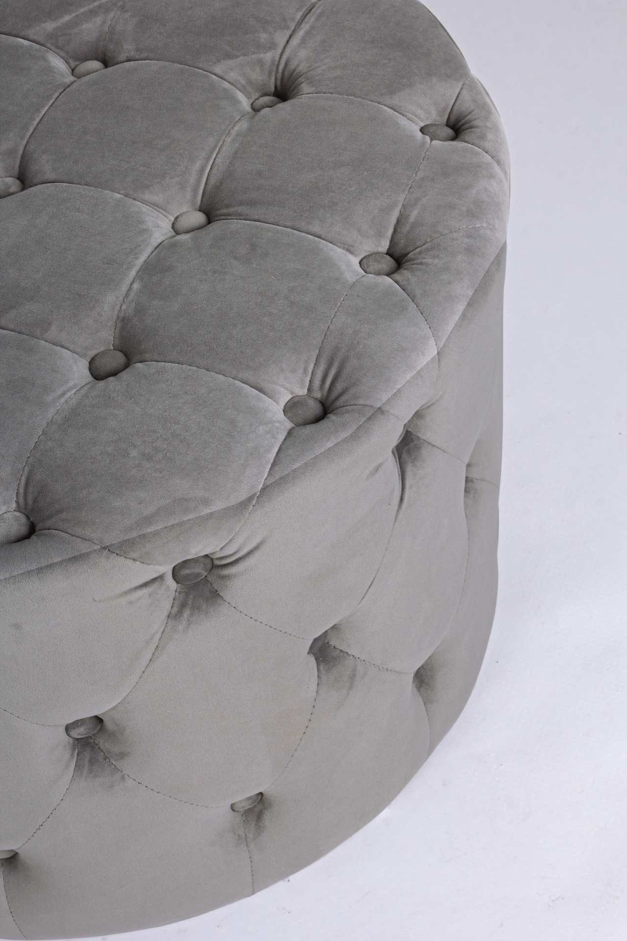Feeling4Home Pouf Lorella in Samt-Optik, Grau