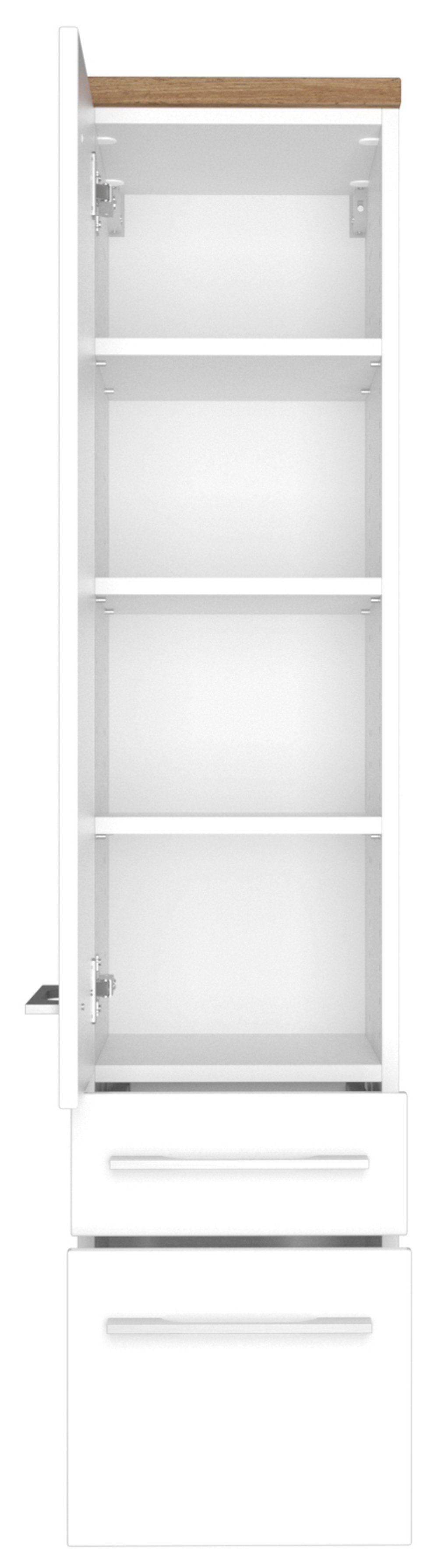 HELD MÖBEL Hochschrank Midischrank Davos 30 cm weiß/matt weiß
