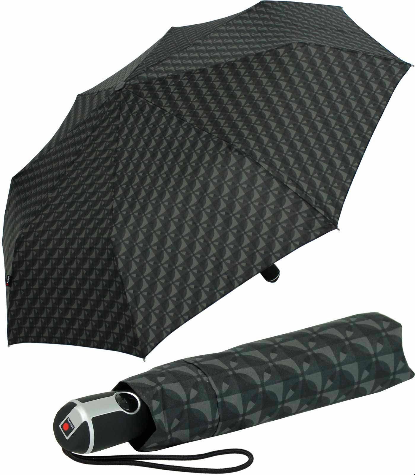 black, der Large Begleiter stabile Nimbus Taschenregenschirm - Auf-Zu-Automatik große, Knirps® Duomatic mit