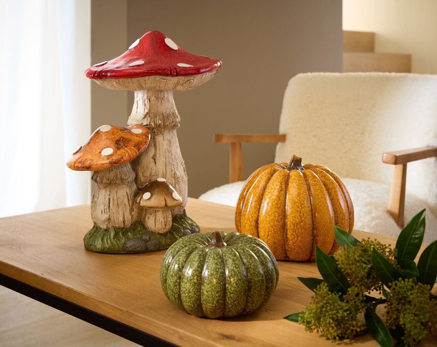 formano Dekofigur Herbstfarben, Farbe: Braun, Motiv: Pilze günstig online kaufen