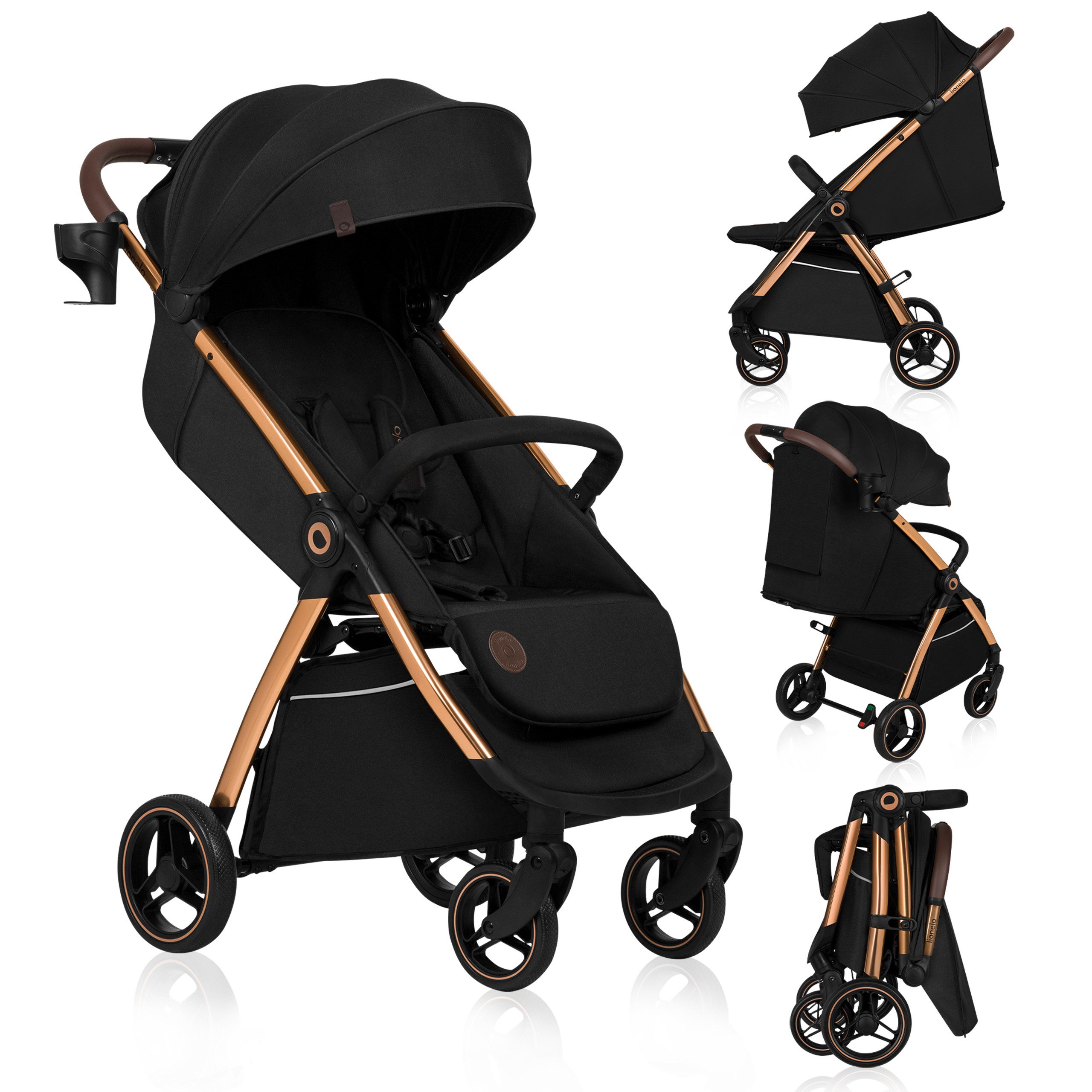 lionelo Kinder-Buggy INGRRID, (Set), Auto-Folding/Einhand-Faltung/UPF50+/bis 22 kg