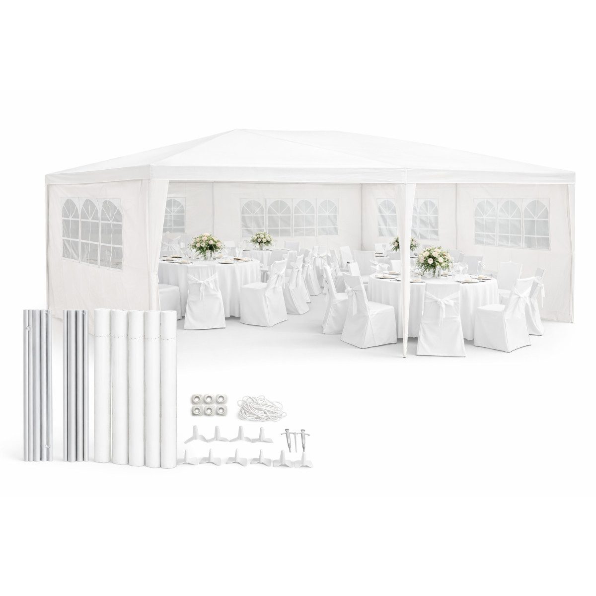 Kinzo Partyzelt Kinzo Pavillon 3x6 m - Partyzelt für 70 Personen