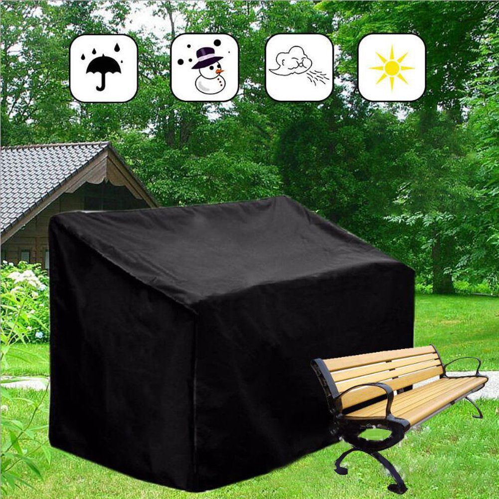 OSTWOLKE Gartenmöbel-Schutzhülle 2/3/4-Sitzer Gartenbank-Abdeckung wasserdicht Winddicht Staubschutz, sonnenlicht- und lichtbeständig für Terrassenbänke im Freien