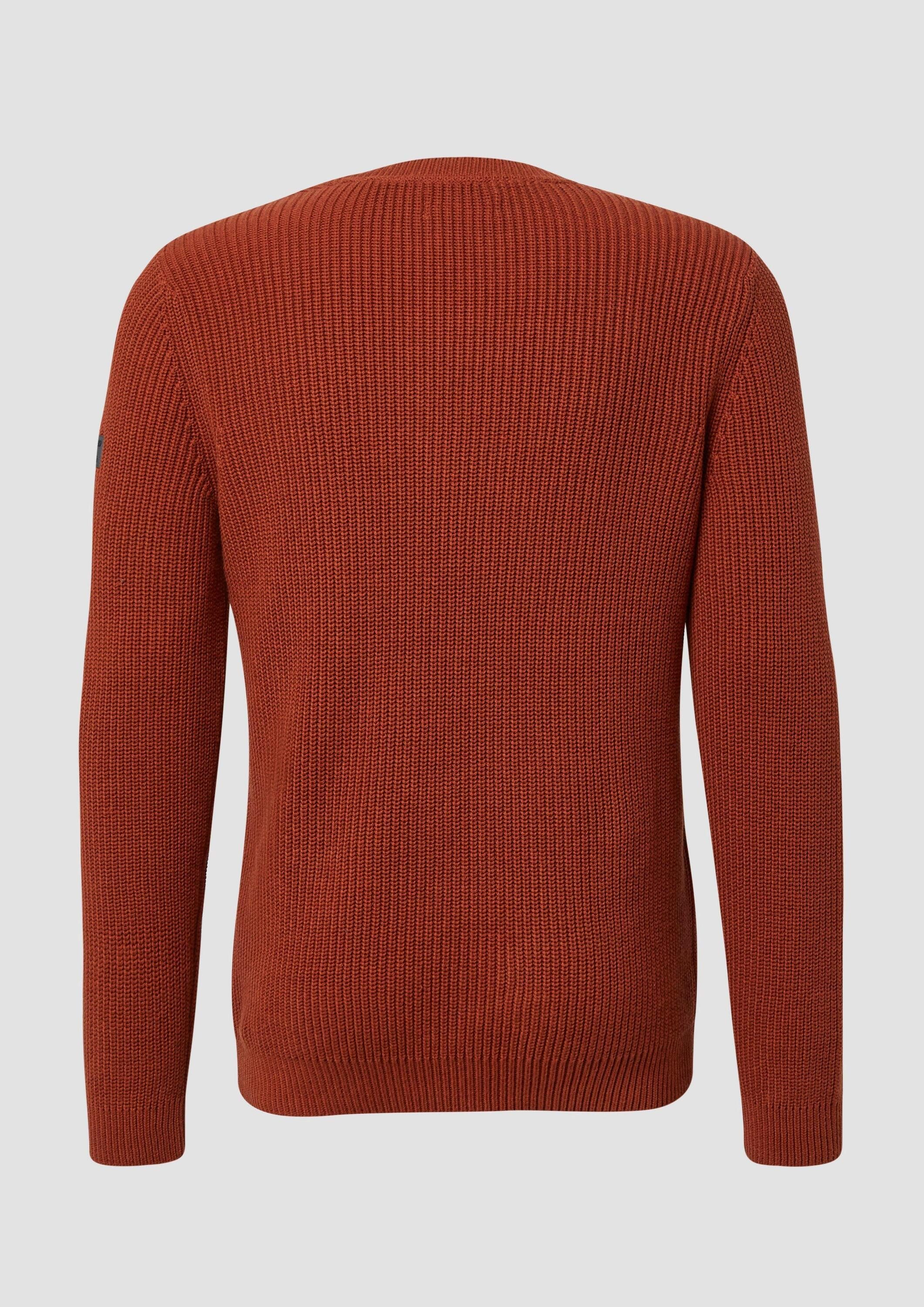 s.Oliver Longpullover Strickpullover Strukturierter Baumwoll-Pullover mit günstig online kaufen