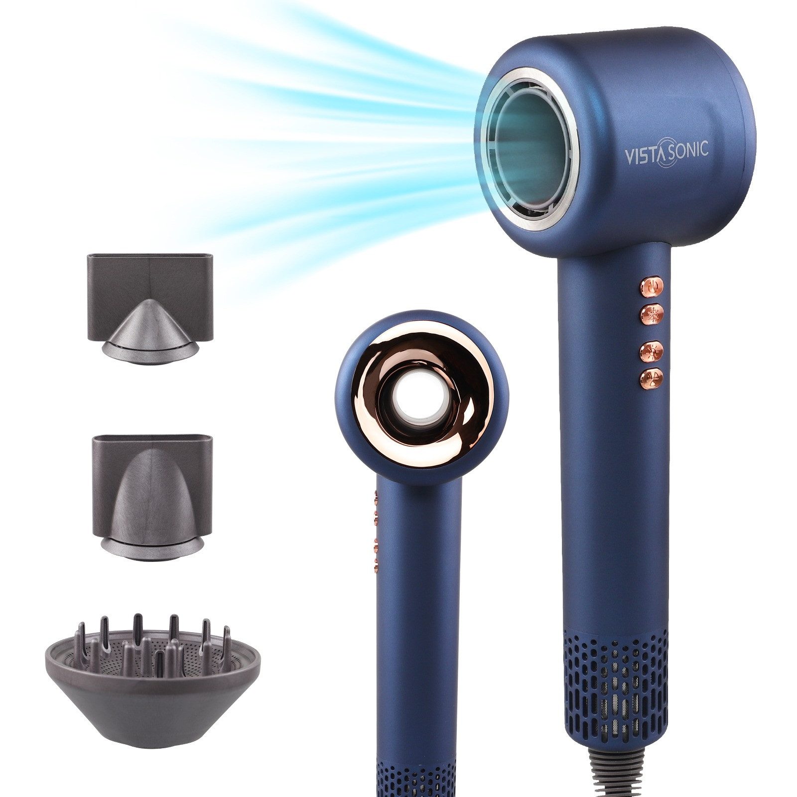 Haartrockner Starry Grau Multistyler 5 in 1 Lockenstab Haartrocknerbürste