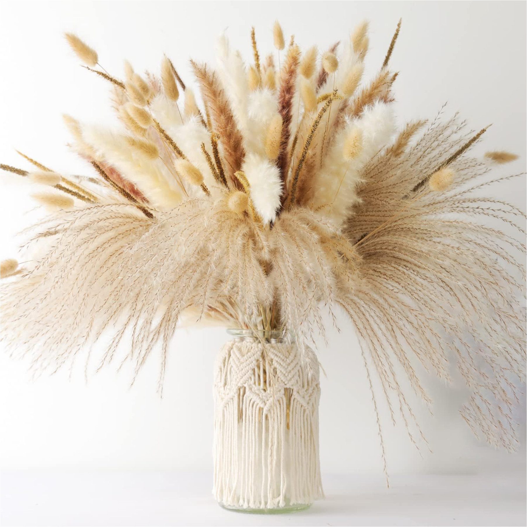 Trockenblume 75 Stück Trockenblumenstrauß,DIY Natürliche Pampasgras Kunstvo günstig online kaufen