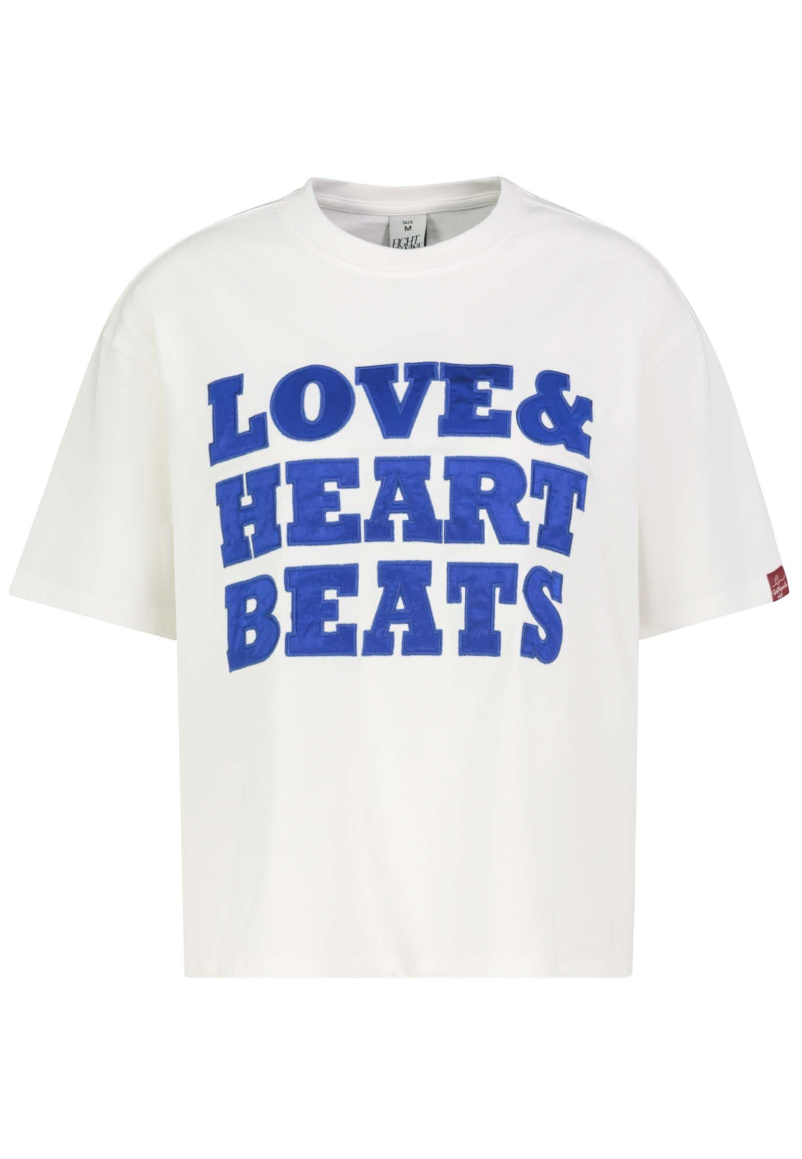 Eight2Nine T-Shirt Damen Baumwollshirt mit Applikation Oversized Fit, verschiedene Statements