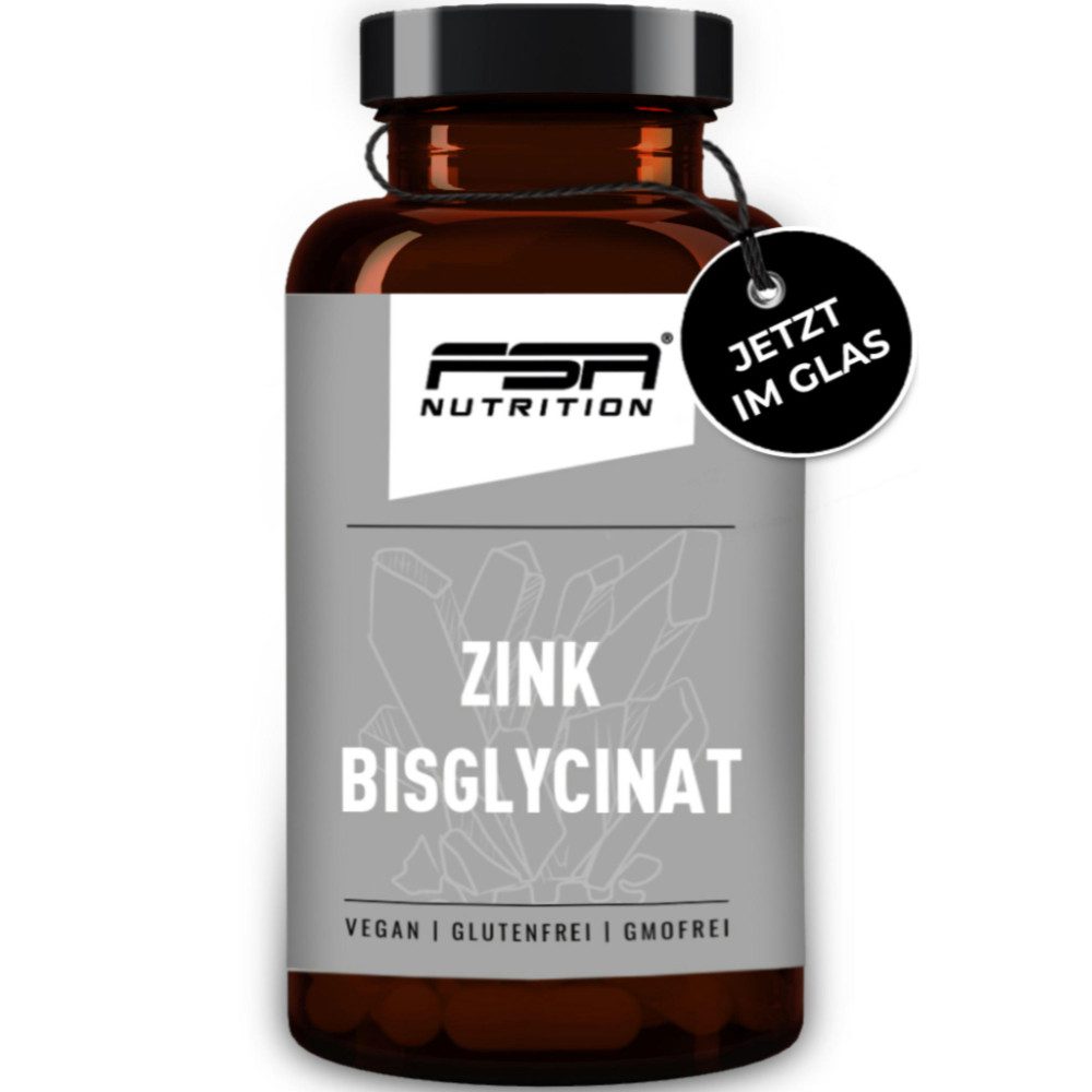 FSA NUTRITION Zink Bisglycinat Tabletten im Glas - 365 Tage Langzeitvorrat - Tabletten, 365 St., 91 g