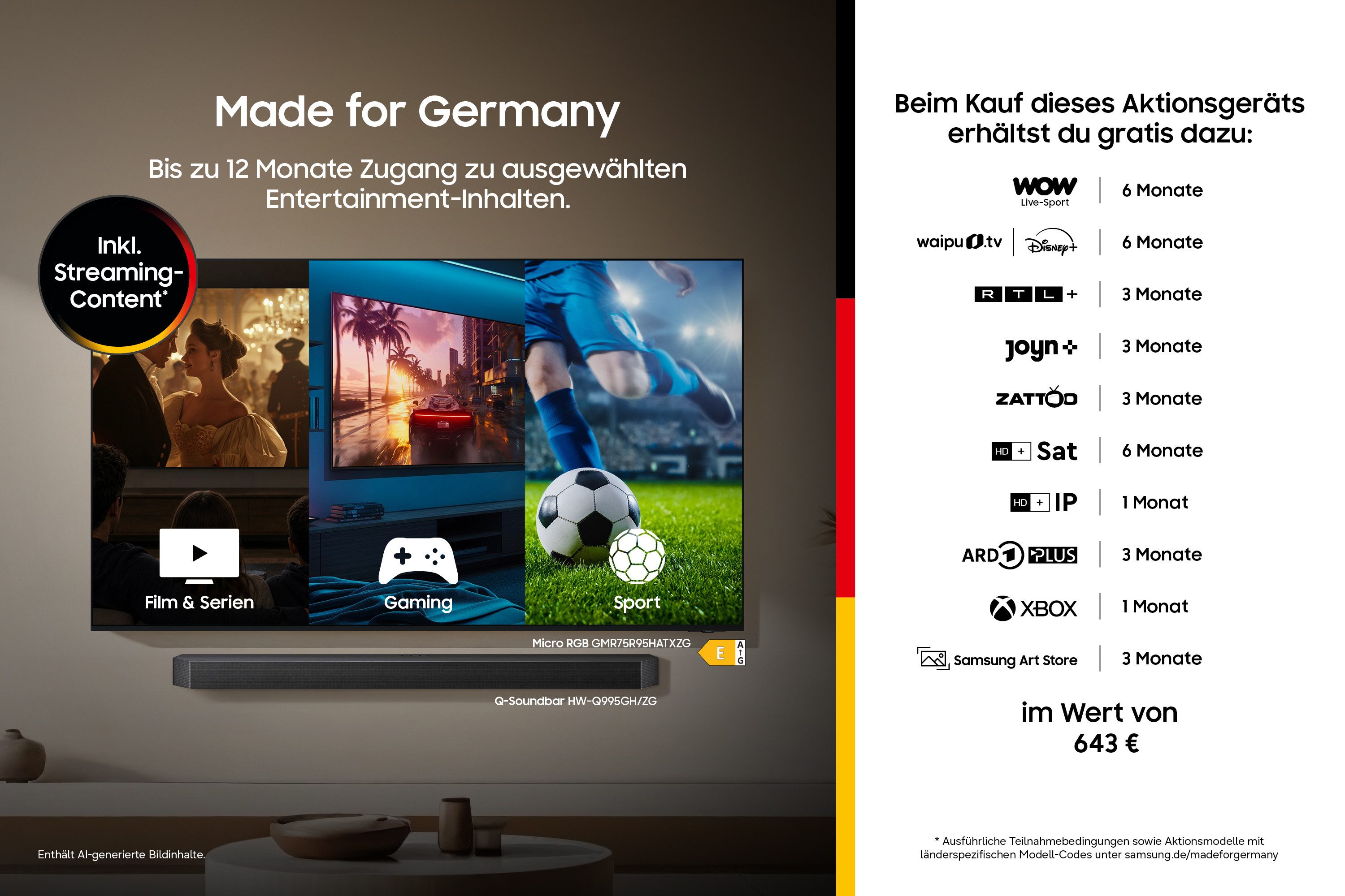 Samsung GQ55S99HAT OLED-Fernseher (138 cm/55 Zoll, 4K Ultra HD, Smart-TV, Antireflexion mit Glare Free, Art Mode, DolbyAtmos, Design Wandmontage)