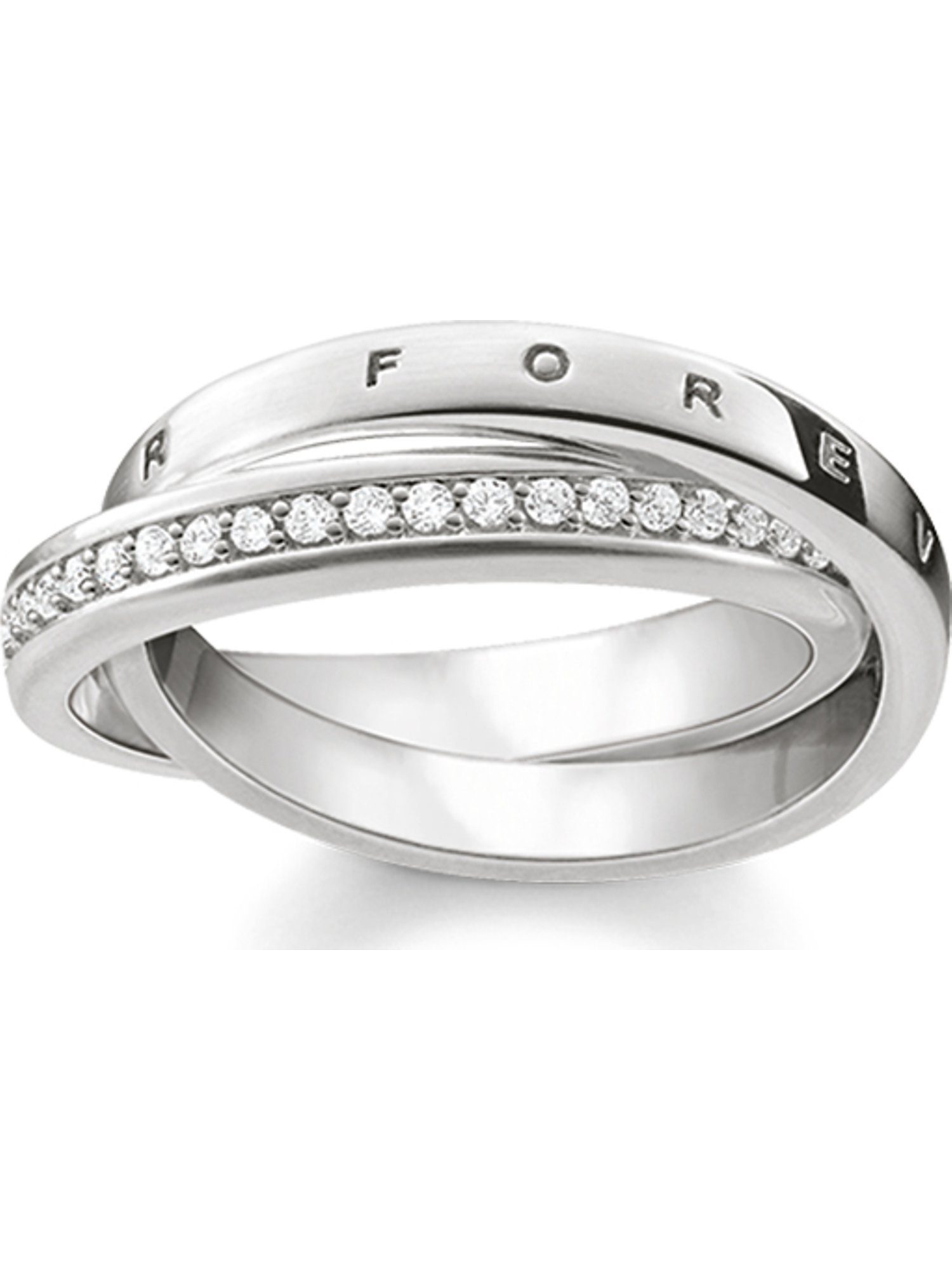 THOMAS SABO Fingerring Thomas Sabo Damen-Damenring 925er Silber Zirkonia, Zirkonia