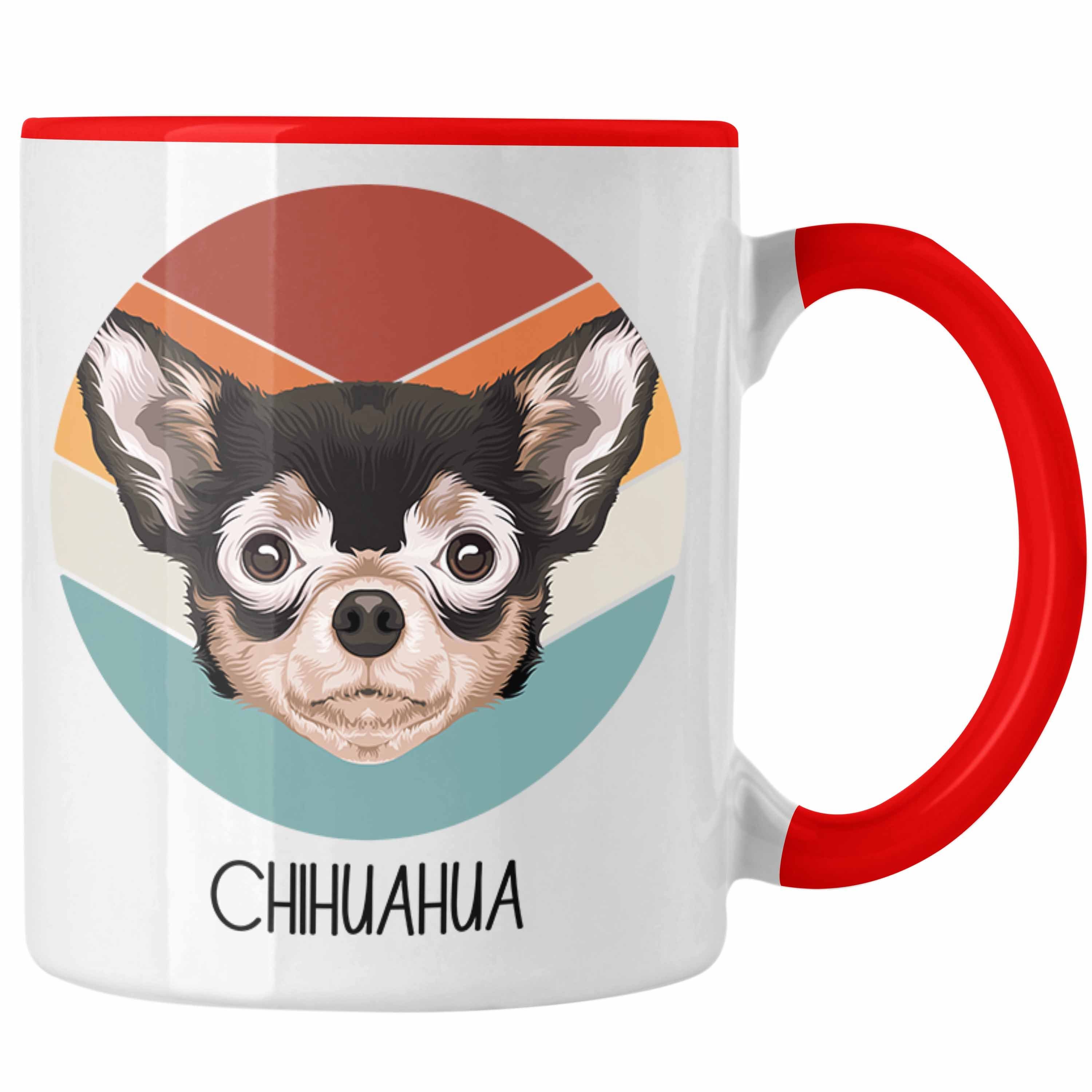 Trendation Tasse Chihuahua Besitzer Tasse Geschenk Lustiger Spruch Geschenkidee Chihuah Rot