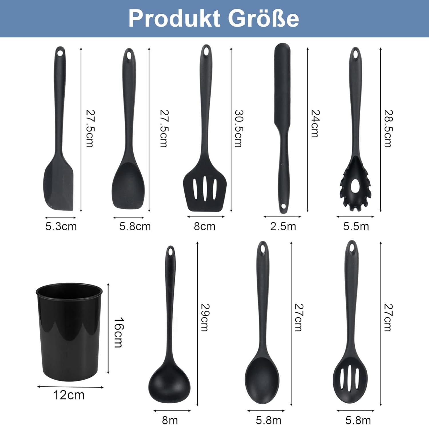 Youyijia Küchenorganizer-Set 15-teiliges Silikon Küchenutensilien Set – Bild 2 von 5