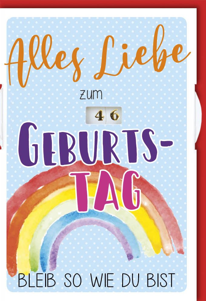 Verlag Dominique Grußkarten Zahlengeburtstag verstellbare Zahlen 1