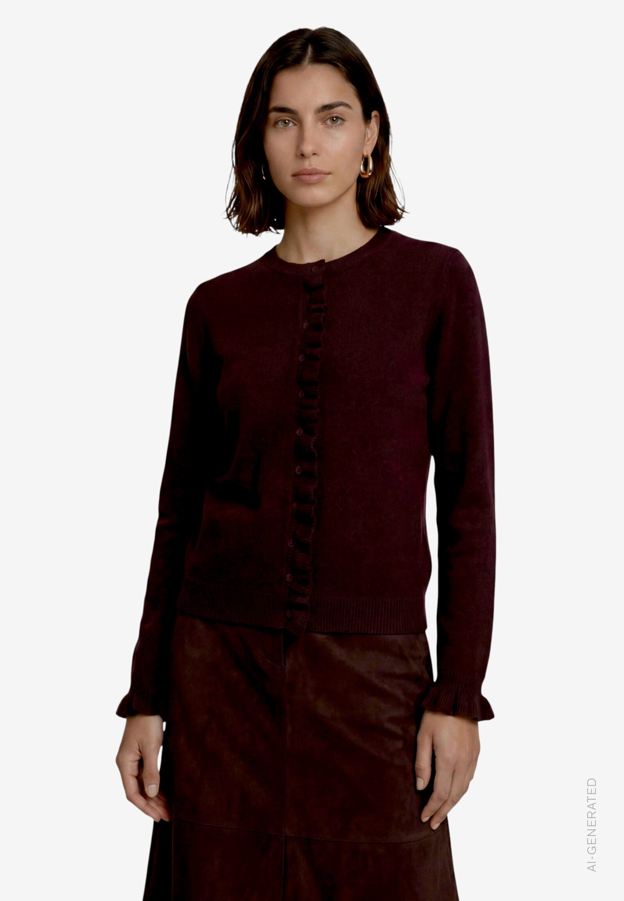 Zero Cardigan Strickjacke mit Rüschen