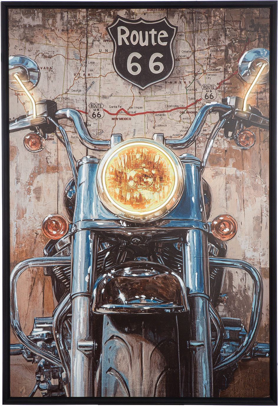 GILDE Leinwandbild Bild rechteckig Motorcycle, Motorräder (1 St)