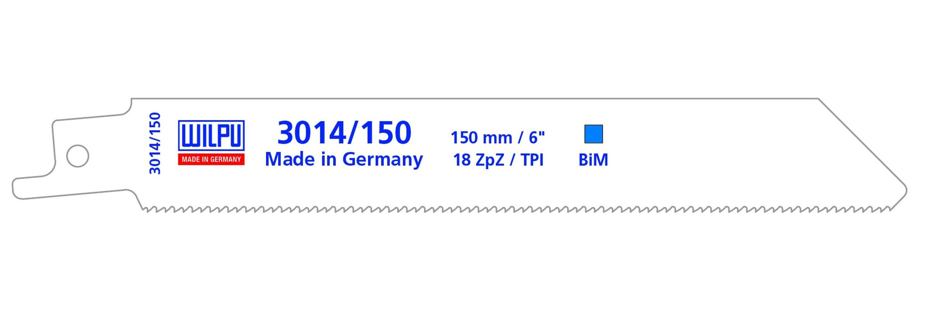 für 5 Sägeblatt 150x19x0,9mm Säbelsägeblätter Z18 Metall Wilpu Wilpu