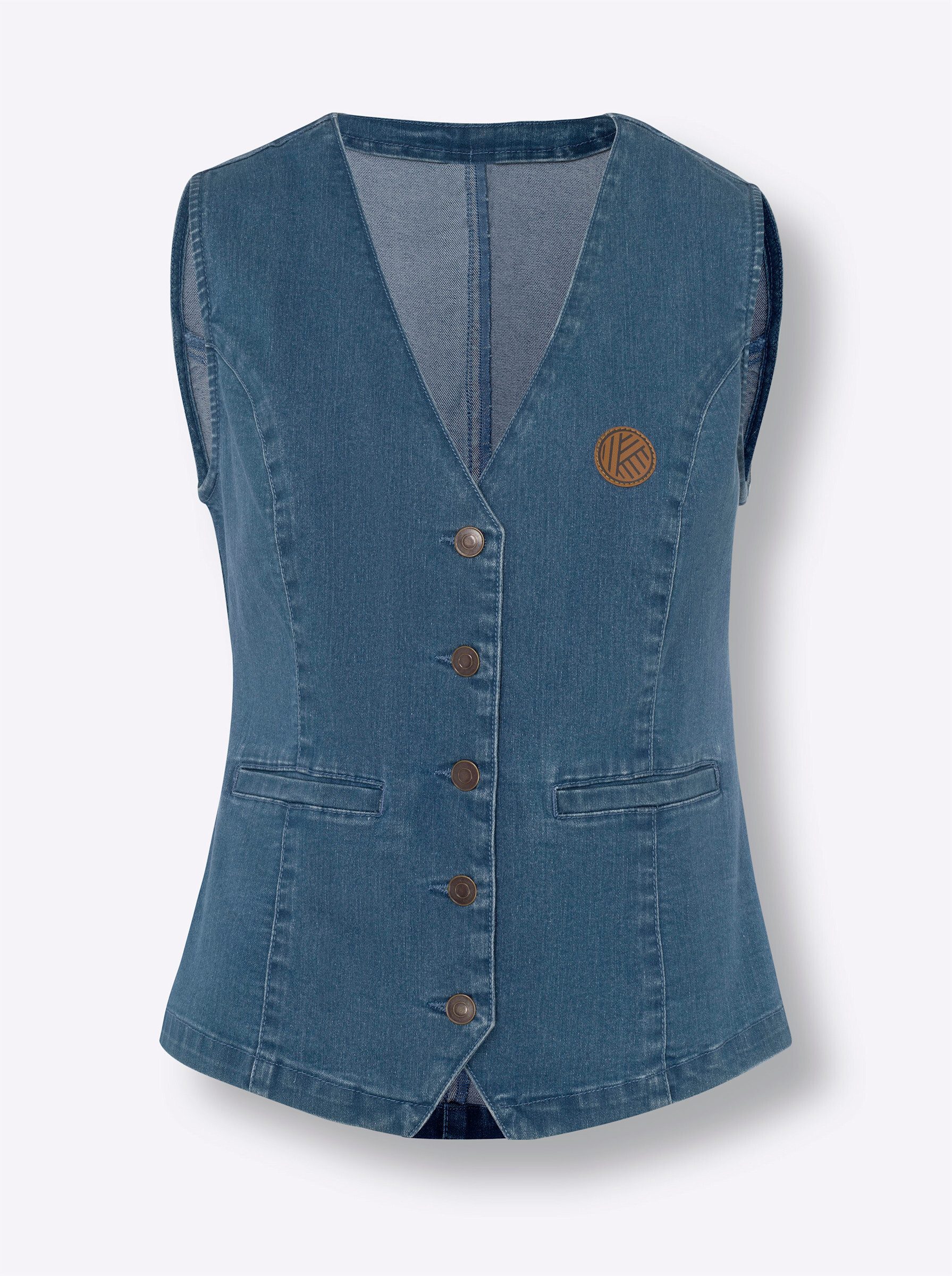 Sieh an! Jerseyweste Jeans-Weste