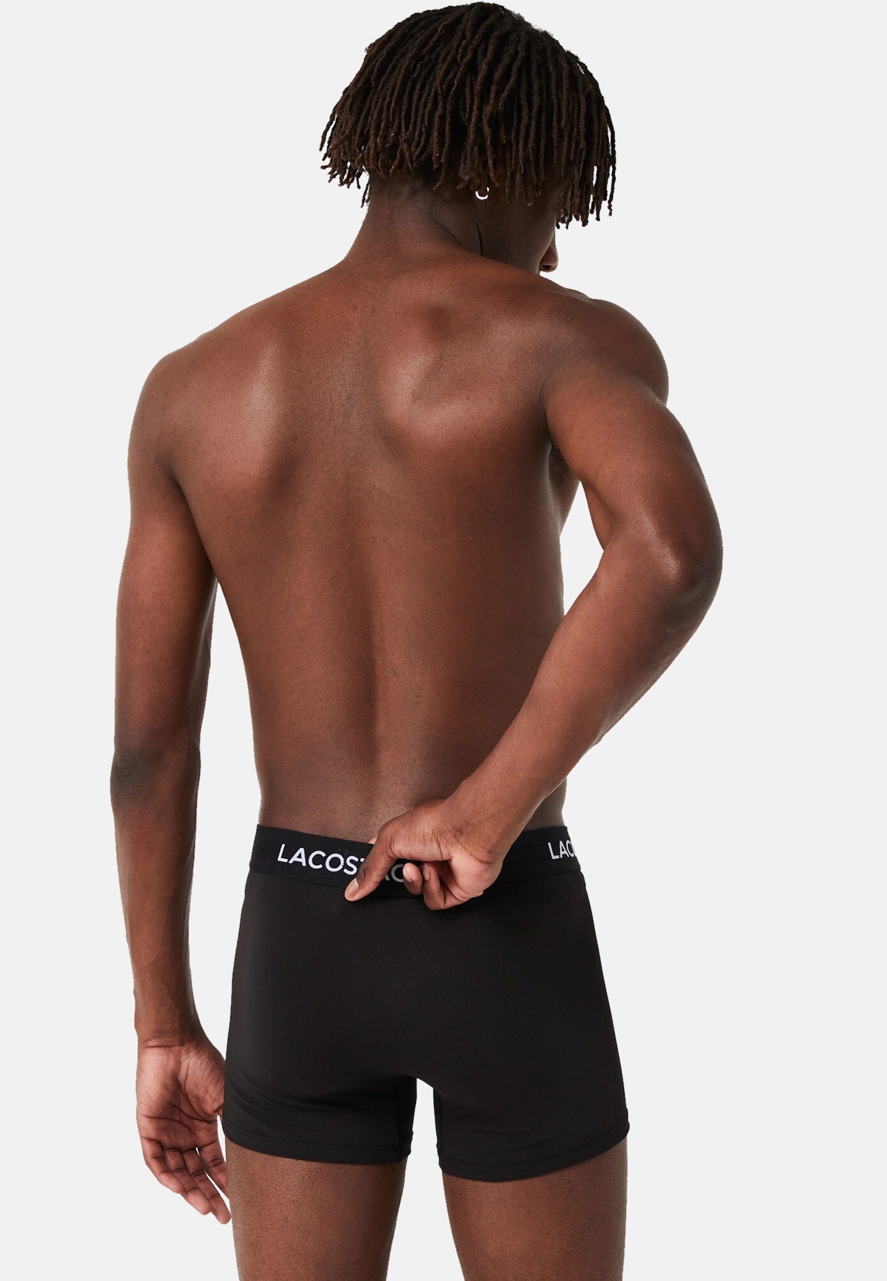 im BLACK Boxershorts Herren Lacoste aus Trunks Boxershorts Mikrofaser (031) (3-St)