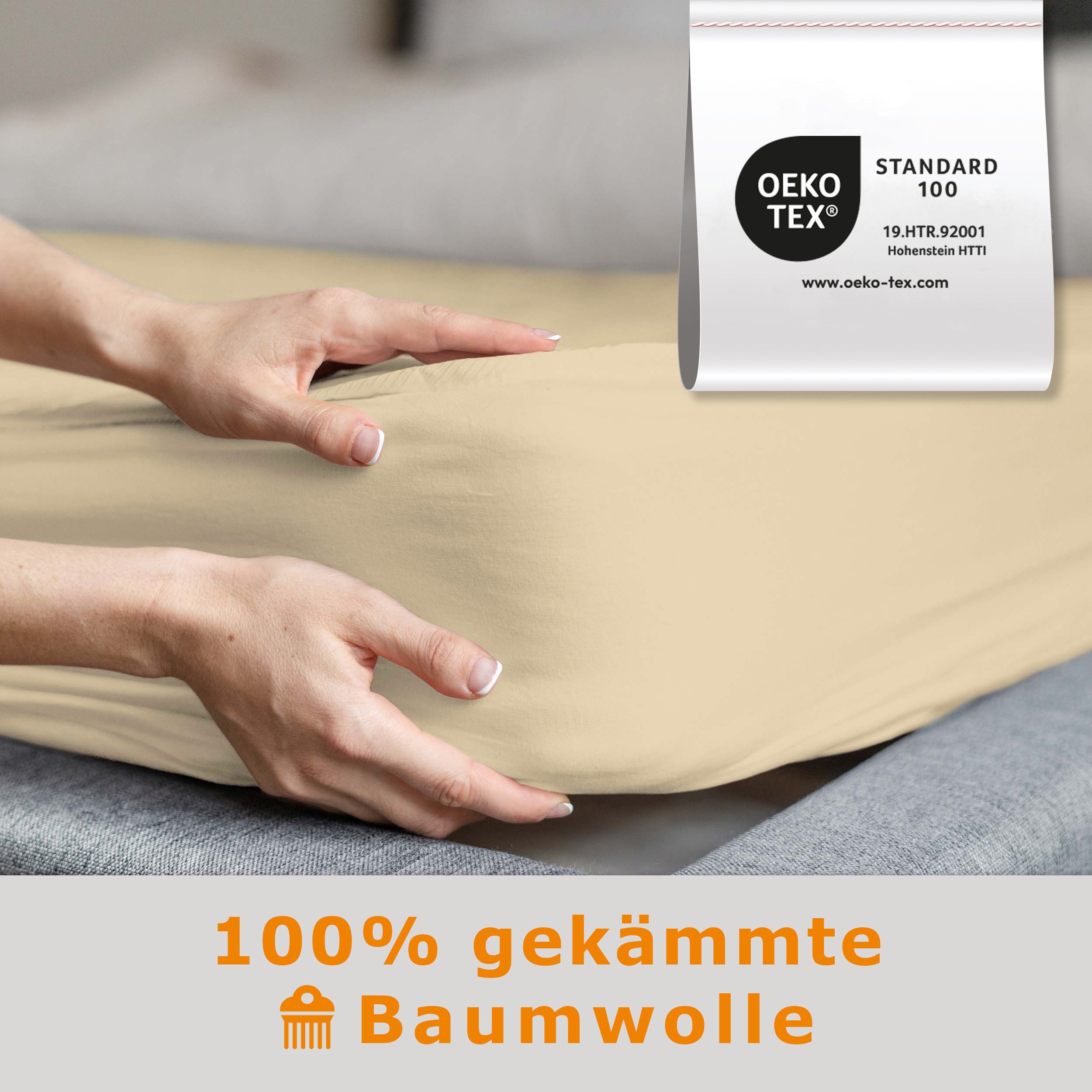 home4good Spannbettlaken viele Größen, viele Farben, 100% Baumwolle, OEKO-T günstig online kaufen