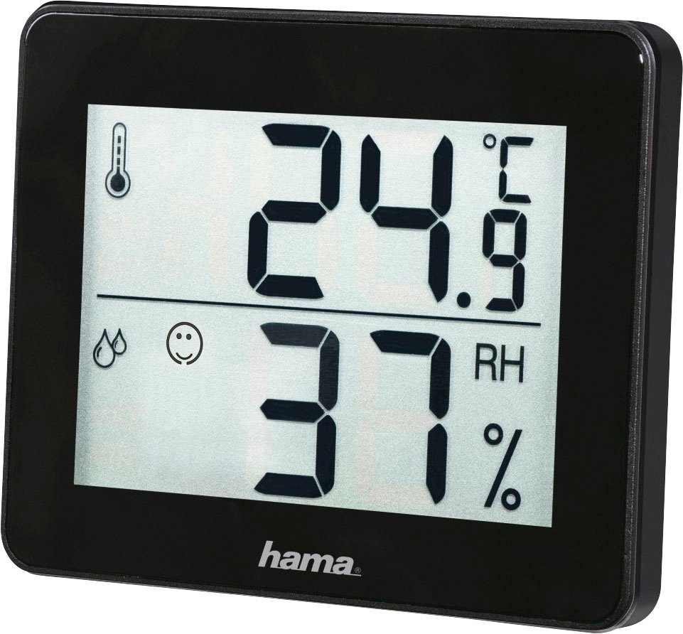 Hama Thermo-/Hygrometer "TH-130", Schwarz Thermometer Innenwetterstation