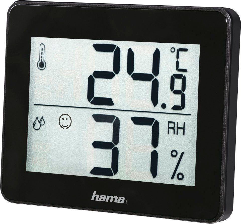 Thermometer "TH-130", Thermo-/Hygrometer Hama Innenwetterstation Schwarz