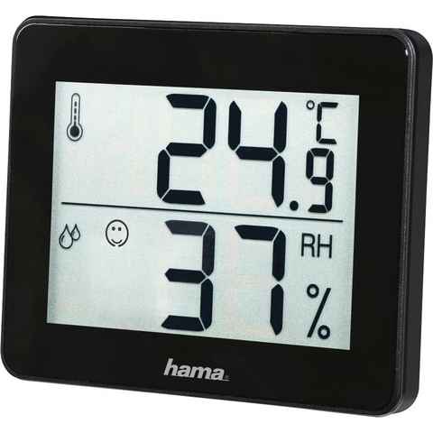 Hama Thermo-/Hygrometer "TH-130", Schwarz Thermometer Innenwetterstation