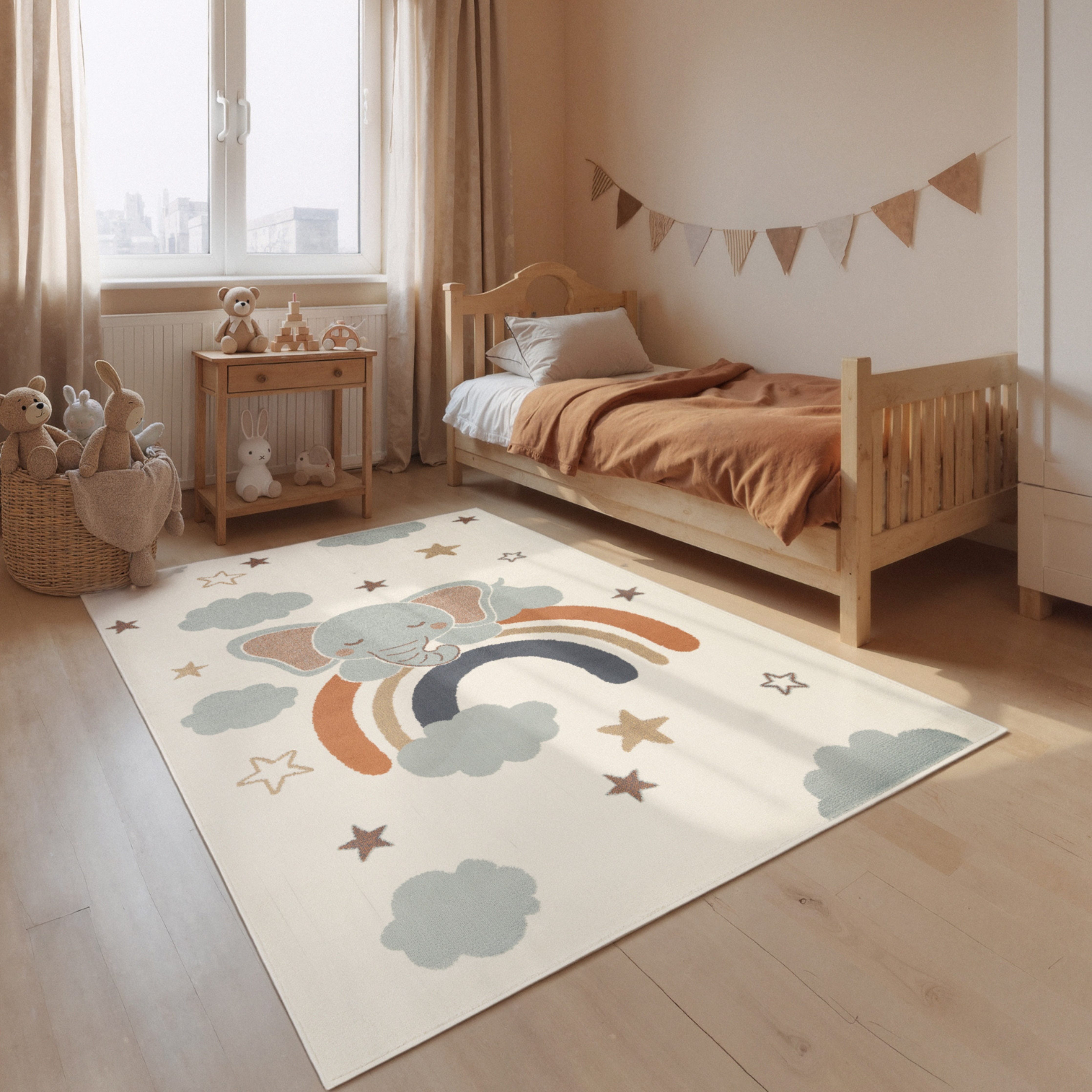 HANSE Home Kinderteppich Dreamy Jumbo, rechteckig, Höhe: 10 mm, Pflegeleicht, Weich, Kinderzimmer, Spielteppich, Spielunterlage
