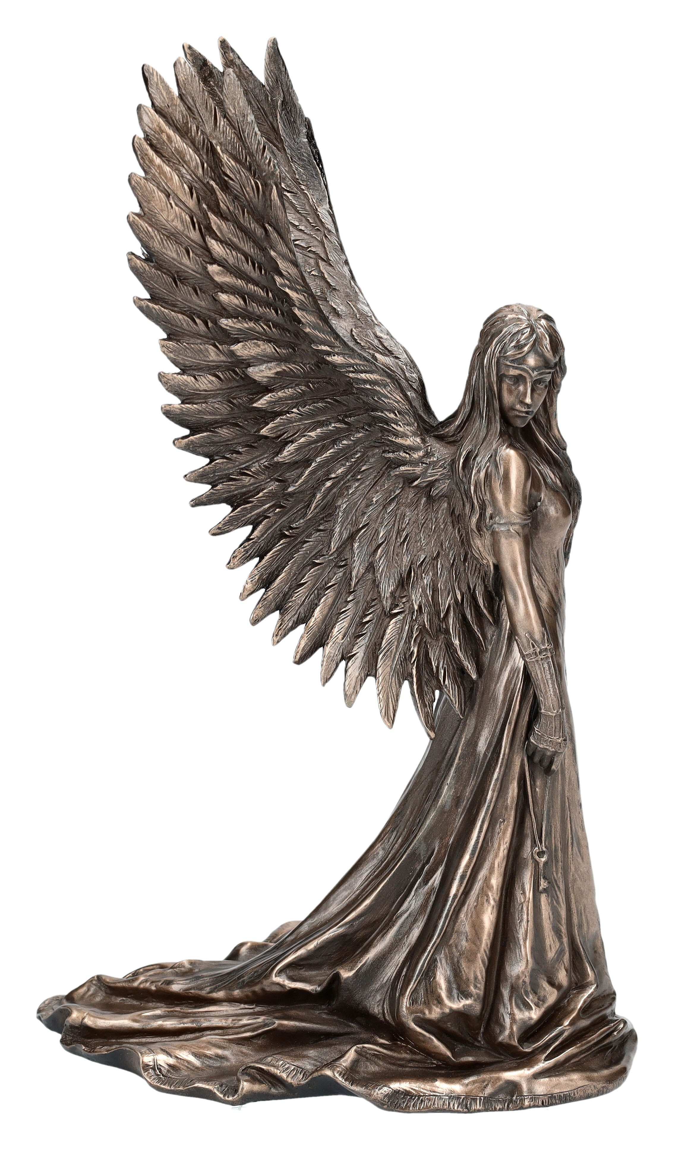 Figuren Shop GmbH Dekofigur Engel Figur - Spirit Guide bronziert klein - Fantasy Anne Stokes