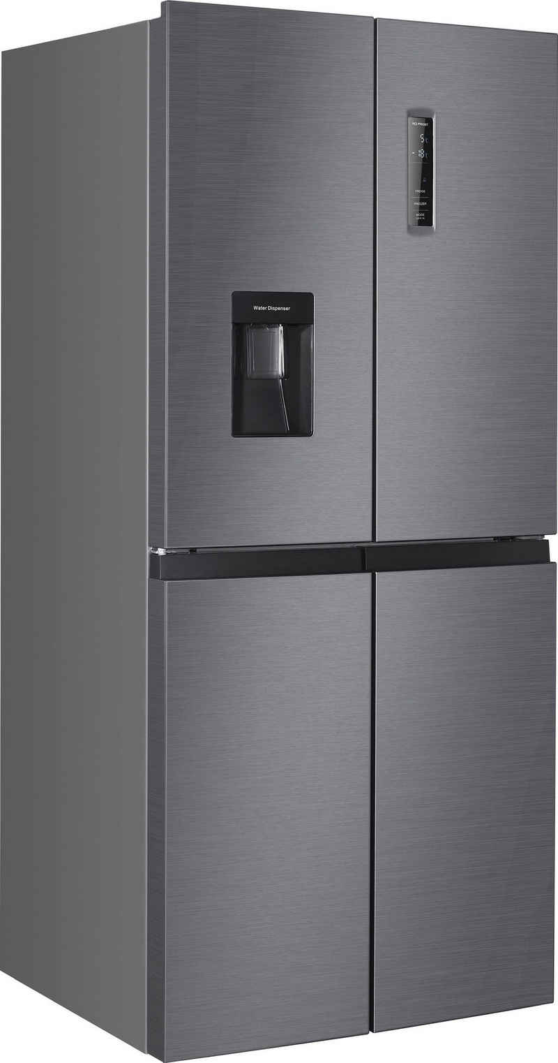 Hanseatic Multi Door HCDB18080DWDI, 180 cm hoch, 79 cm breit, NoFrost, Wasserspender, Display, Türalarm