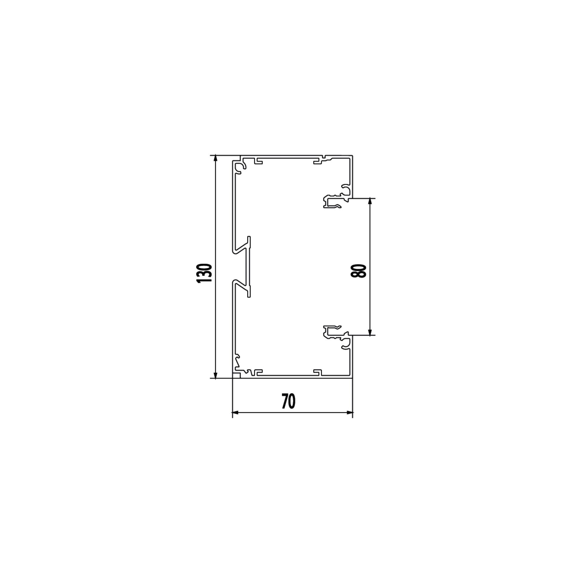 Rehau Grundkörper Rehau SIGNA STYLE Unterteil 70x130 eloxiert BRA 70130 EL 2 Stk
