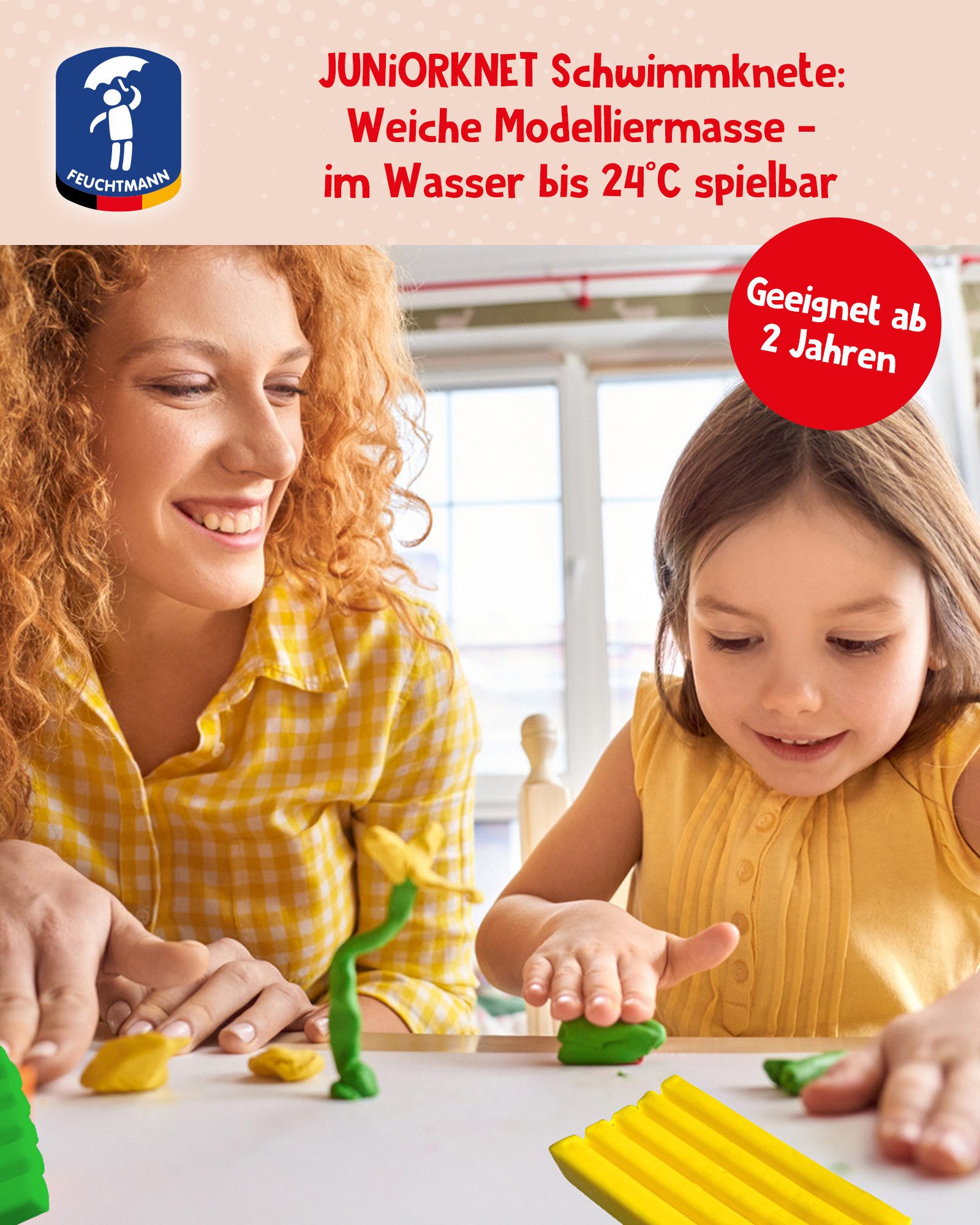 Feuchtmann Knete JUNiORKNET Schwimmknete (1-tlg), vegane und glutenfreie Kinderknete nicht trocknend