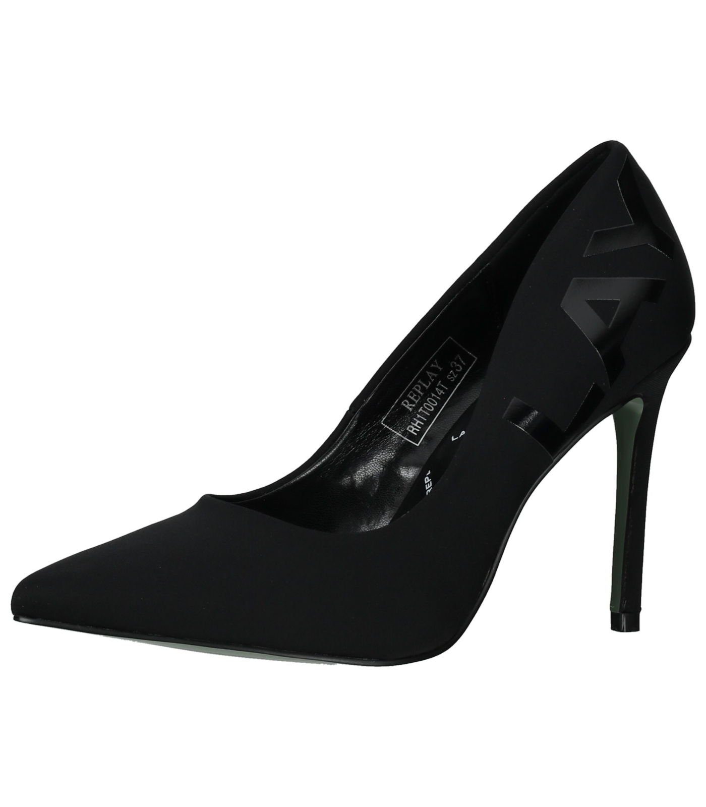 Replay Pumps Lederimitat Pumps Schwarz