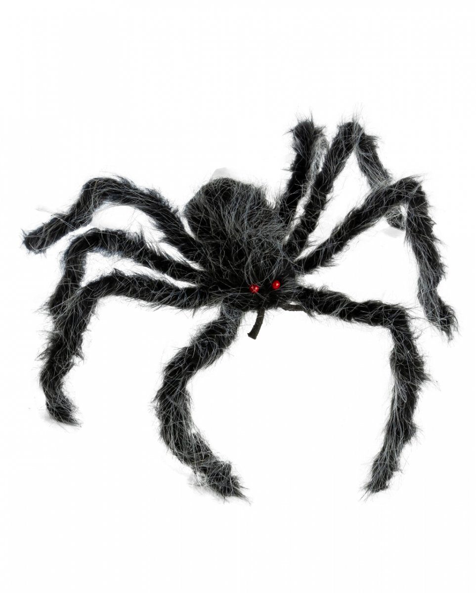 Dekoobjekt Schwarz-graue Spinne als Halloween Deko