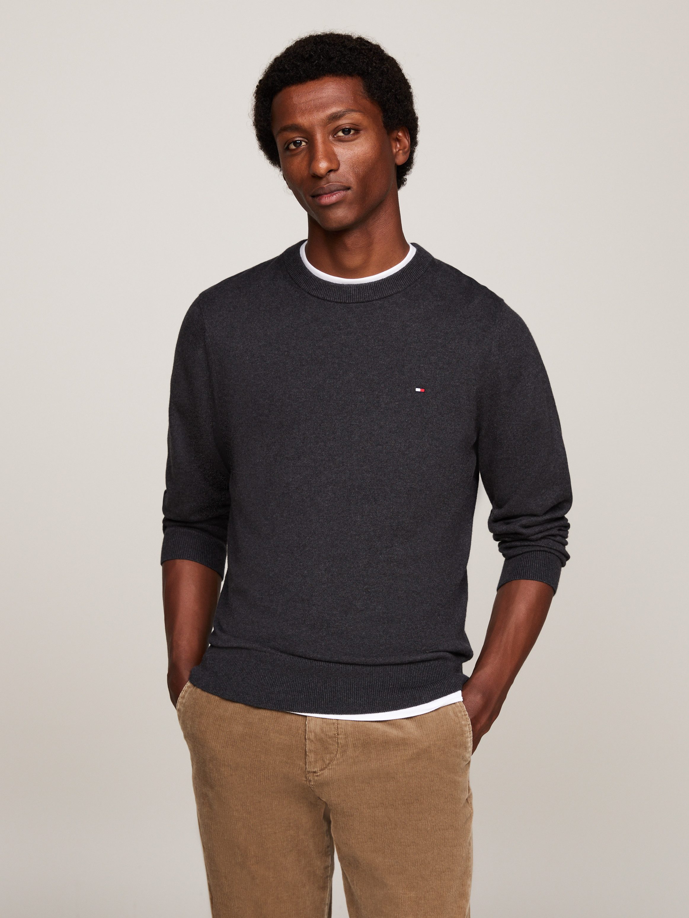 Tommy Hilfiger Rundhalspullover PIMA ORG CTN CASHMERE CREW NECK günstig online kaufen