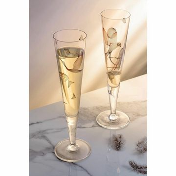 Ritzenhoff Champagnerglas Goldnacht Champagner 016, Kristallglas, Made in Germany