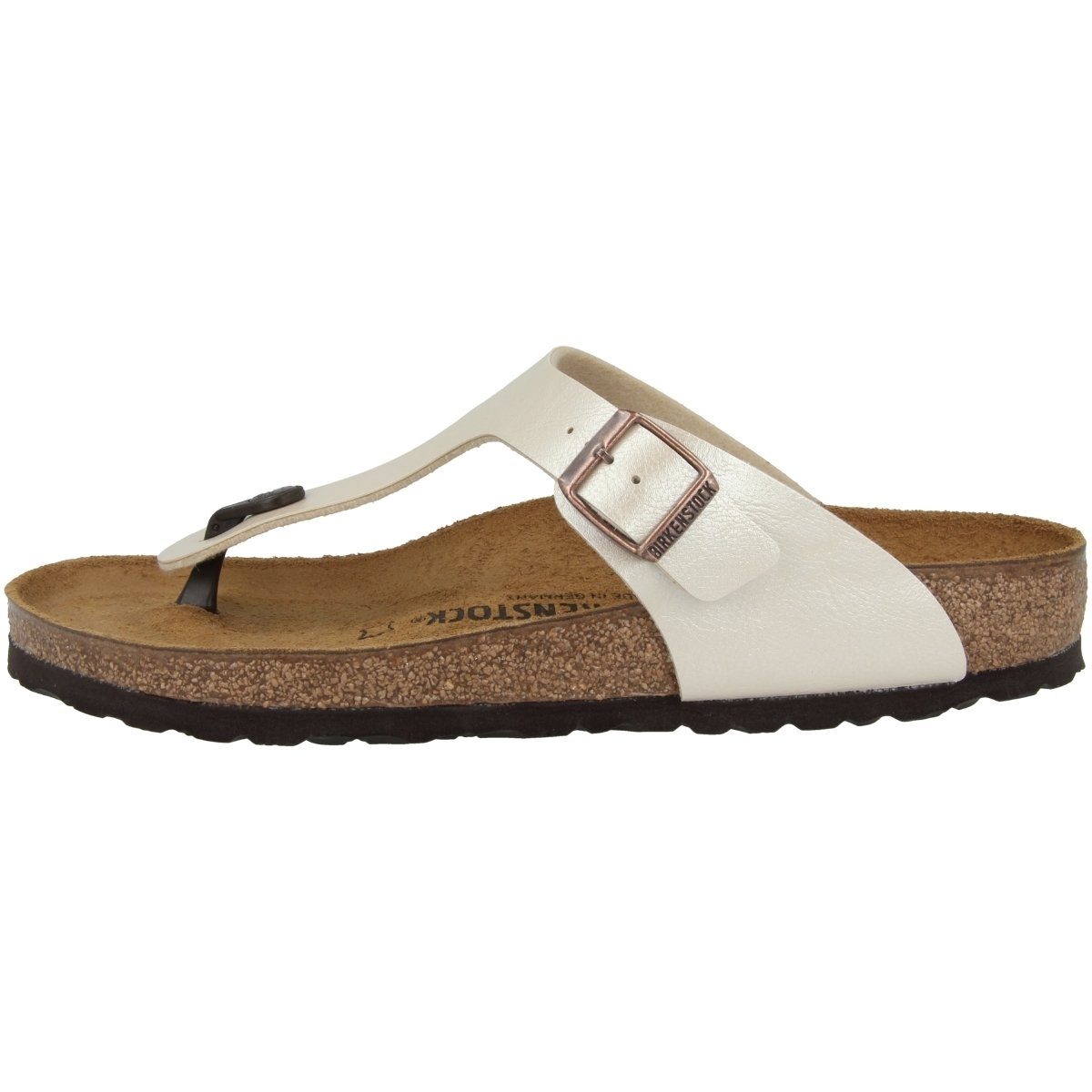 Birkenstock creme Birko-Flor Gizeh normal Damen Zehentrenner