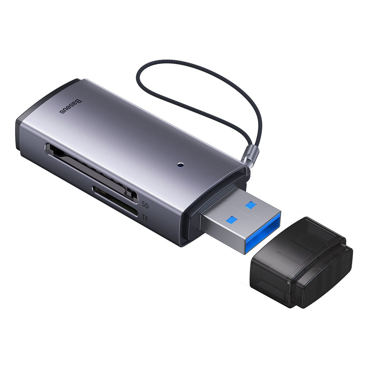 Baseus Lite Series Adapter SD/TF USB Kartenleser grau (WKQX060013) Adapter