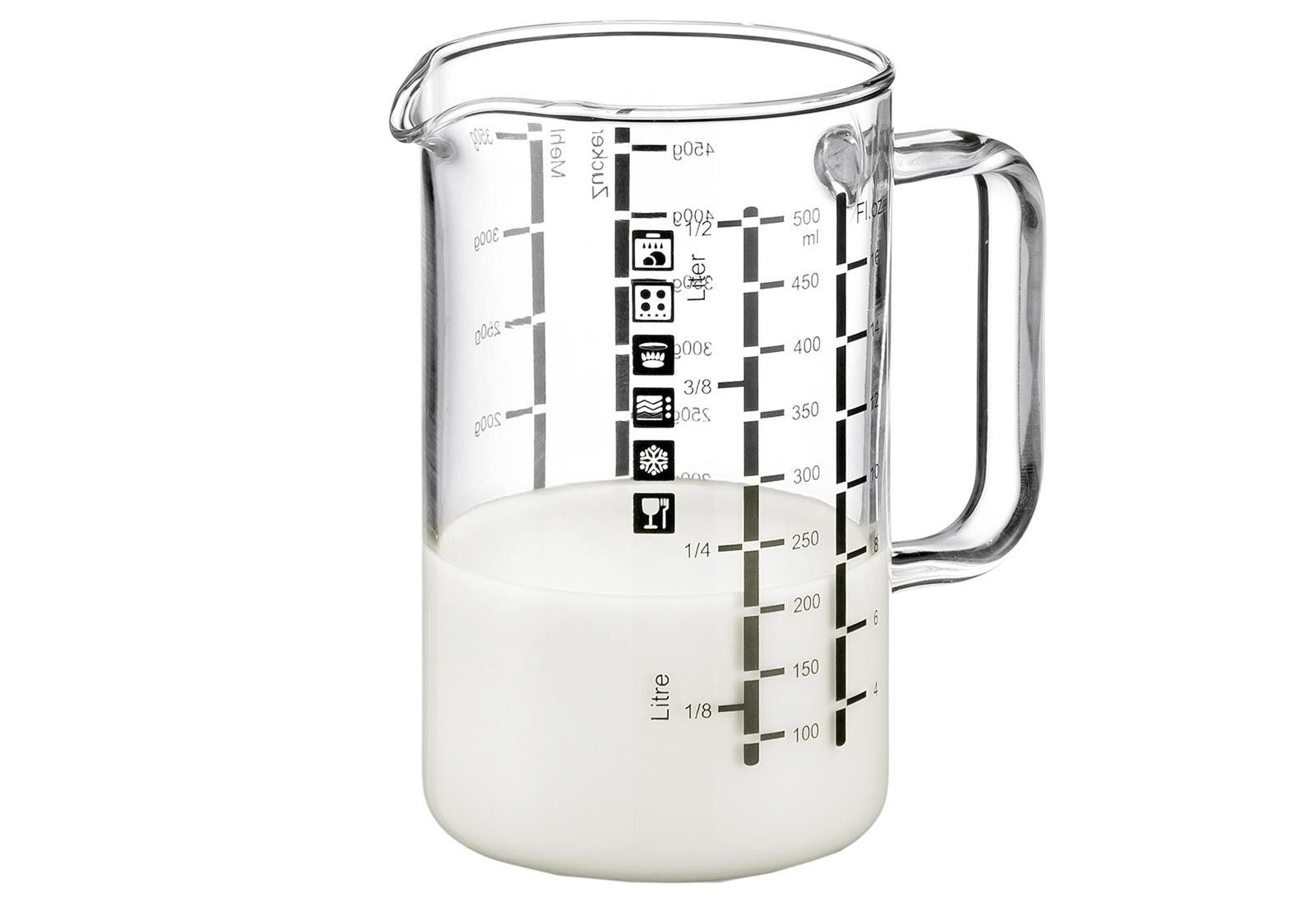 Becher BOHEMIA CRISTAL Messbecher mit Henkel 0,5 Liter