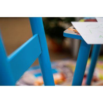 HTI-Line Kindersitzgruppe Kindertischgruppe Feuerwehr, (Set, 3-tlg., 1 Tisch, 2 Stühle), Kindertisch Kinderstuhl Kindermöbel