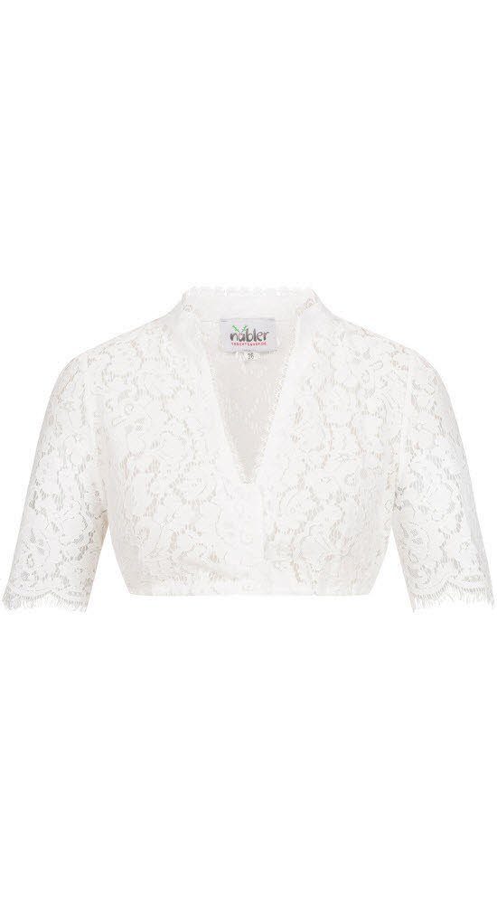Nübler Dirndlbluse Dirndlbluse Kurzarm Melani in Creme von Nübler