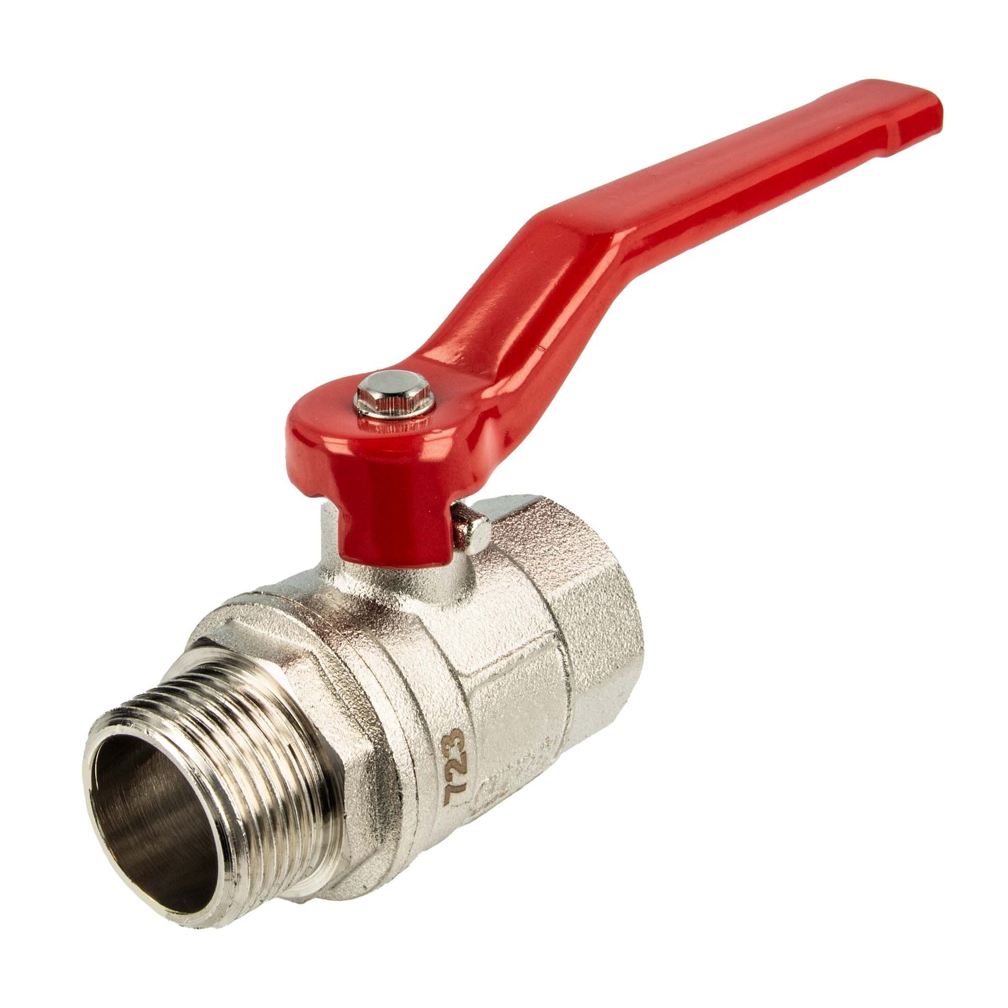 tecuro Kugelhahn Innen- x AG 1/2 bis 2 Zoll, Stahlhebel lang