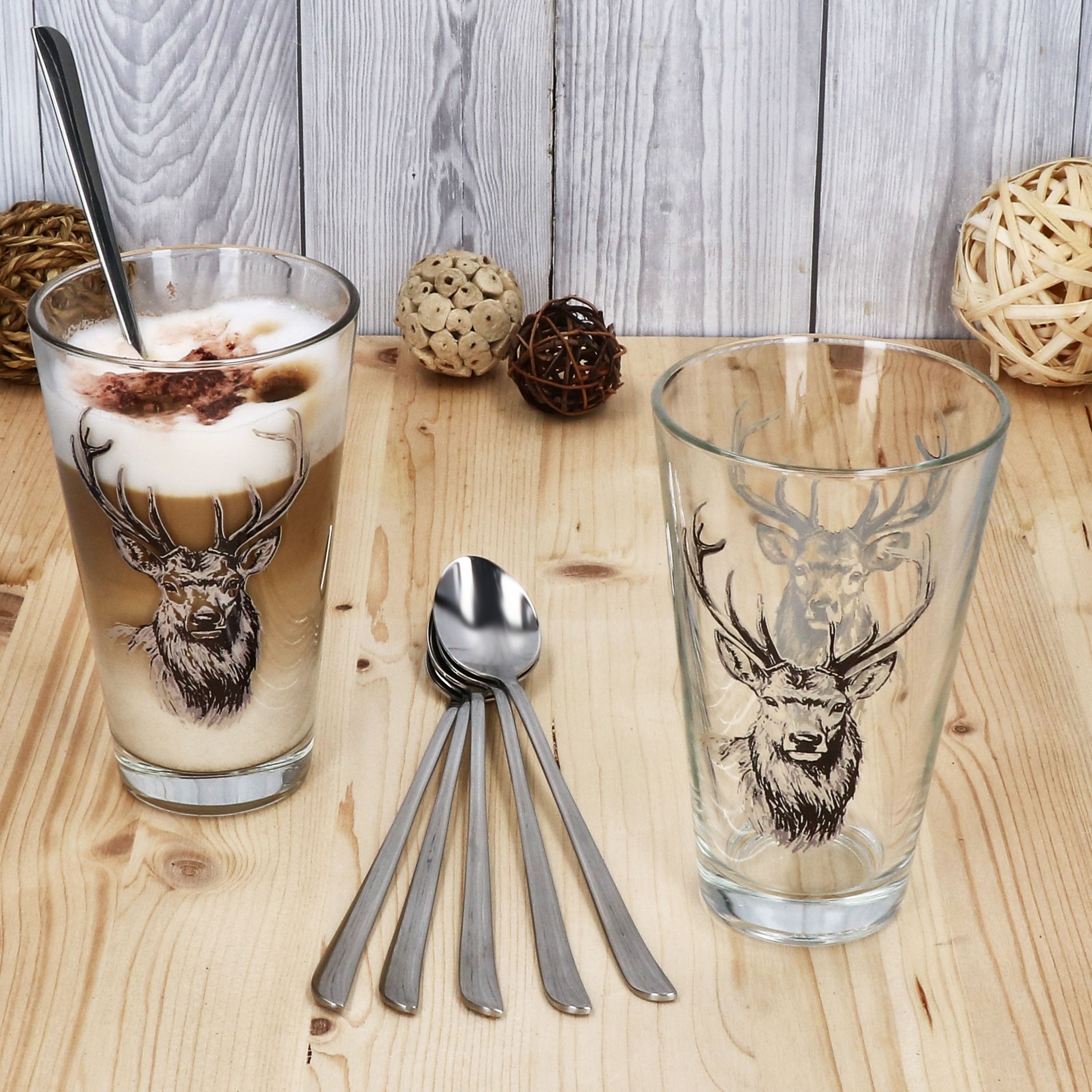 Justinus Besteck-Set 12er Set Twist lange Latte Macchiato Löffel 12 Pers Longdrink Eis, Edelstahl